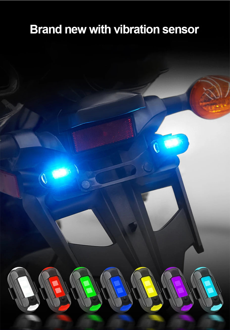 BLALION Motorcycle Light Drone Strobe Light USB LED Anti-Collision Bike Aircraft Night Flying Mini Flashing Warning Signal Light