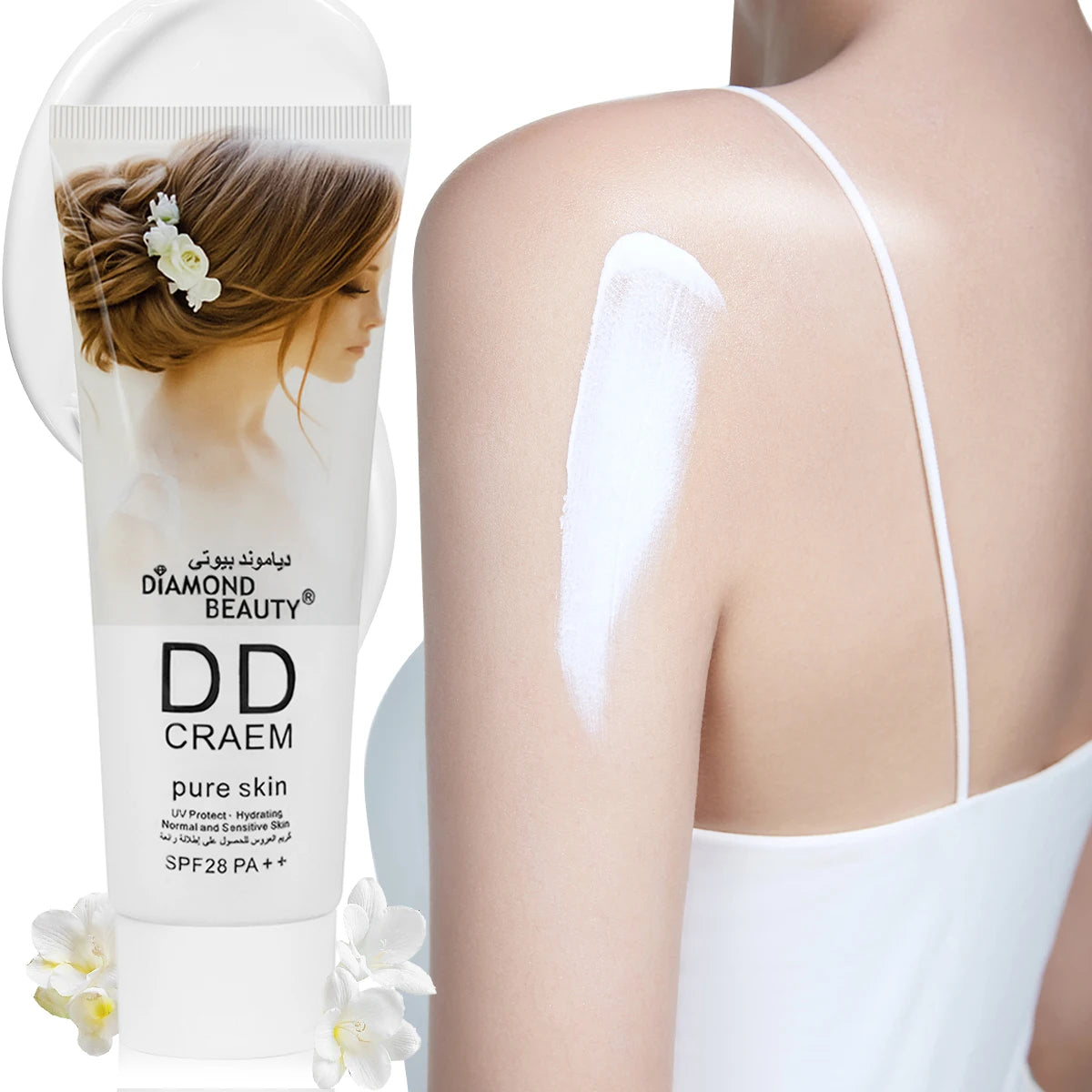 SPF28 PA++ DD Cream: Lightweight, Silky, Smooth-Applying, Well-Adhering, Ideal for Face and Body as a Base