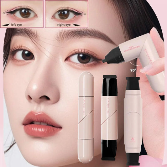 Black Brown Integrated Eyeliner Stamp Precise Outline Signet Eye Liner Extension Stamps Liquid Eyeliner Pen Waterproof Lasting