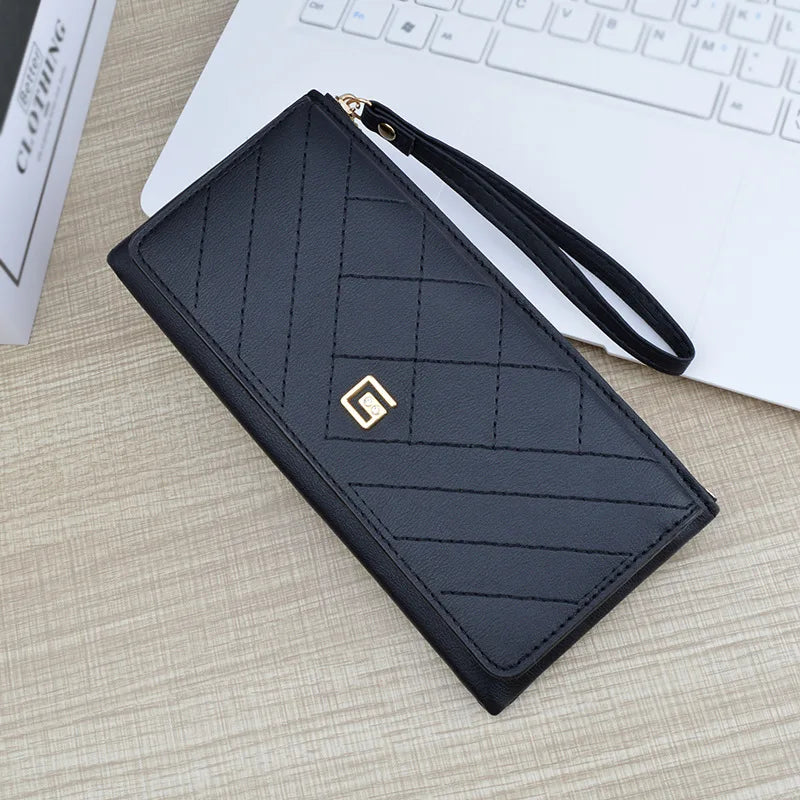 Women's Wallet Long Zipper Handheld Bag Fashionable, Simple, and Large Capacity Wallet Mom's Wallet Mobile Zero Wallet