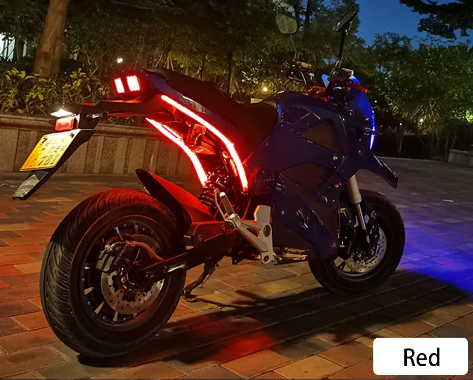 BLALION Motorcycle Turn Signal Lights LED Daytime Running Lights Tail Light DRL Waterproof Decoration Strip Brake Flowing Light