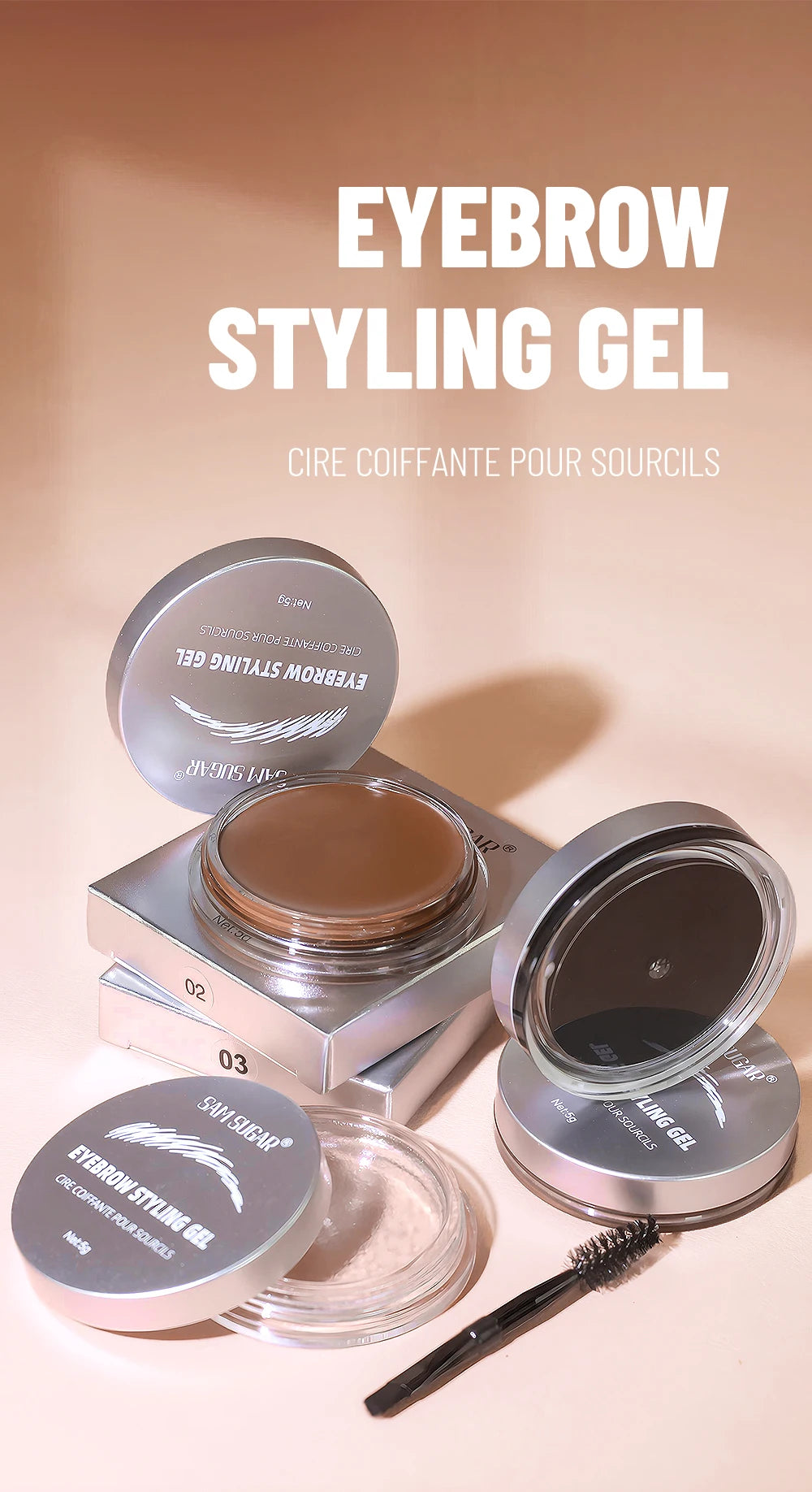 3D Wild Eyebrow Gel Wax Brow Styling Soap Tint Eyebrows Enhancers Brows White Brown Makeup Black Cosmetic Tool Makeup