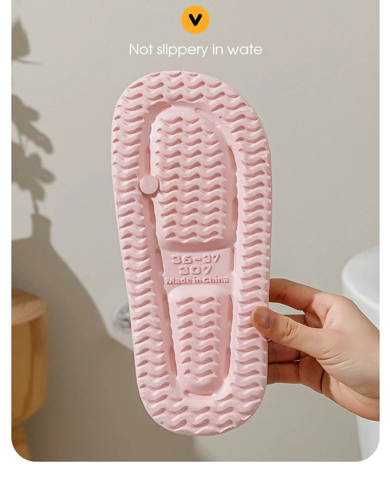 Women EVA Sofe Shoes Summer Beach Seaside Slides Bathroom Anti Slip Slipper Soft Sandals Fashion Ultra Light Shoe