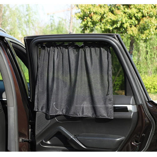 Car Divider Curtains Sun Shade-Privacy Travel Nap Night Car Camping Detachable Simple Curtain(Black)