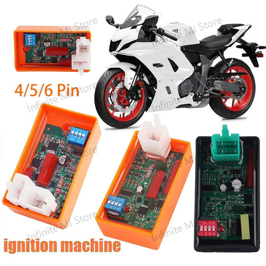 Motorcycle Lgnition 6 Pin 5 Pin AC CDI Box 4 Pin DC CDi with DIP Switch Speed limit4000-12000 for BIZ100 SUPER100 XY50-Q WEB100
