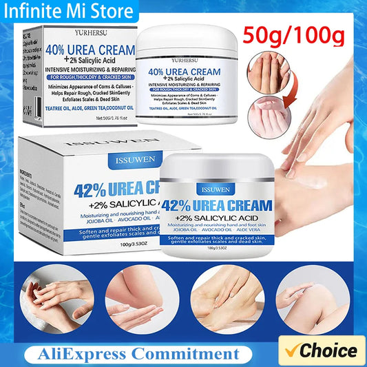 Foot Care Urea Cream 40% 42% Urea Cream Dead Skin Remover Hand Cream Foot Cream For Dry Cracked Feet And Hand Skin Care 50g/100g