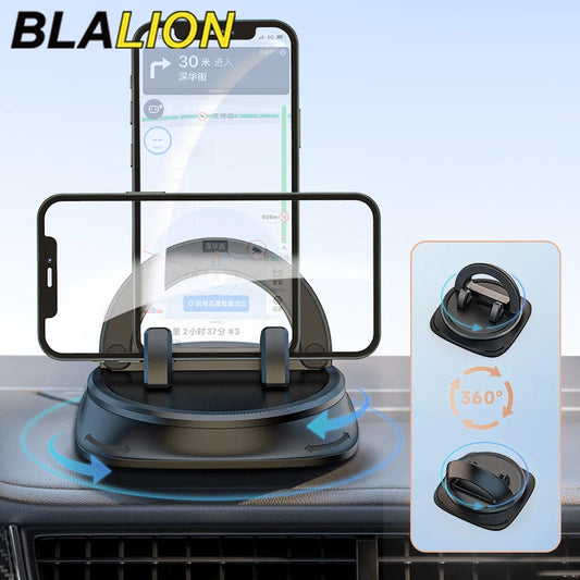 BLALION 360° Rotation Car Phone Holder Mat Pad Dashboard Automatic Clamping Anti Slip Anti bumping Stand For Phone GPS Bracket