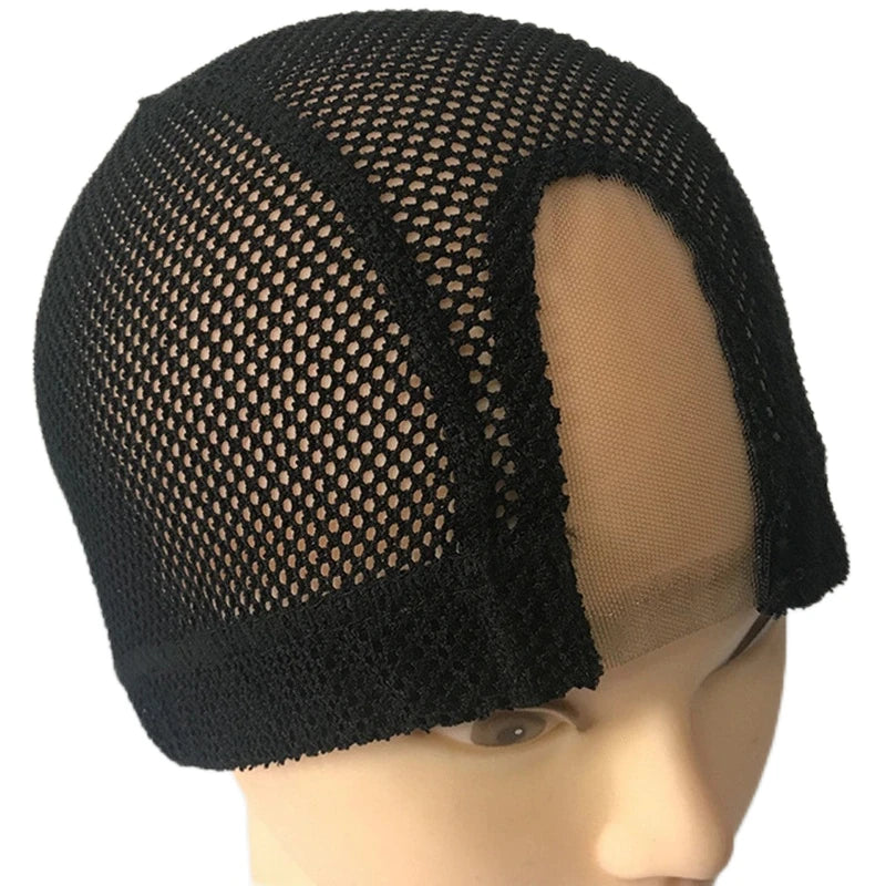 5Pcs 2X4U part Lace Wig Caps Spandex Mesh Dome Wig Cap For Making wig Elastic Dome Mesh Cap large holes Dome caps for men women