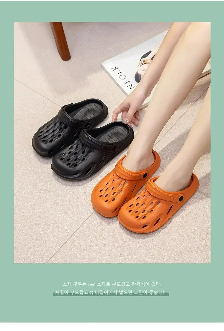 Clogs Women Sandals Summer Casual EVA Lightweight Outdoor Women's Shoes Anti Slip Thick Sole Beach Slides Couple Garden Shoes