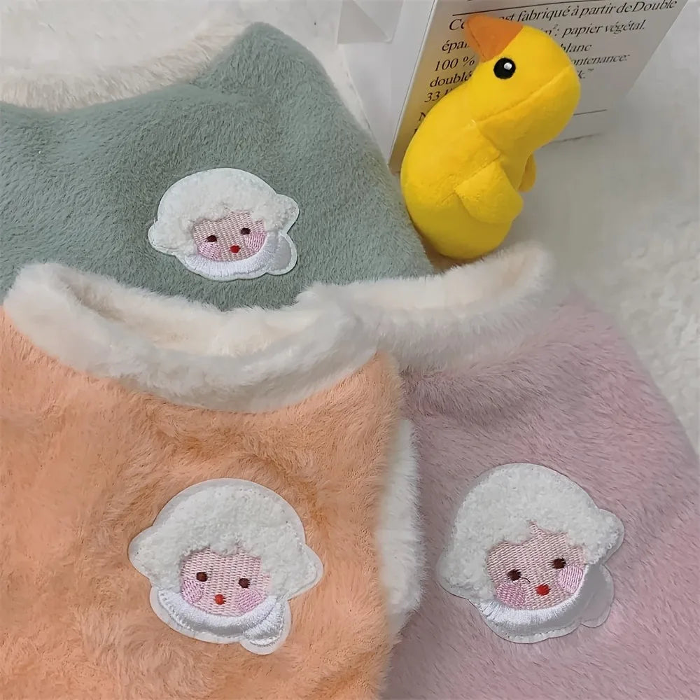 Cats Clothes Plush Garment for Cats Warm Apparels Winter Products Clothing Dog´s Sweater Vests Cooling Pet Kittens Kitten Stuff