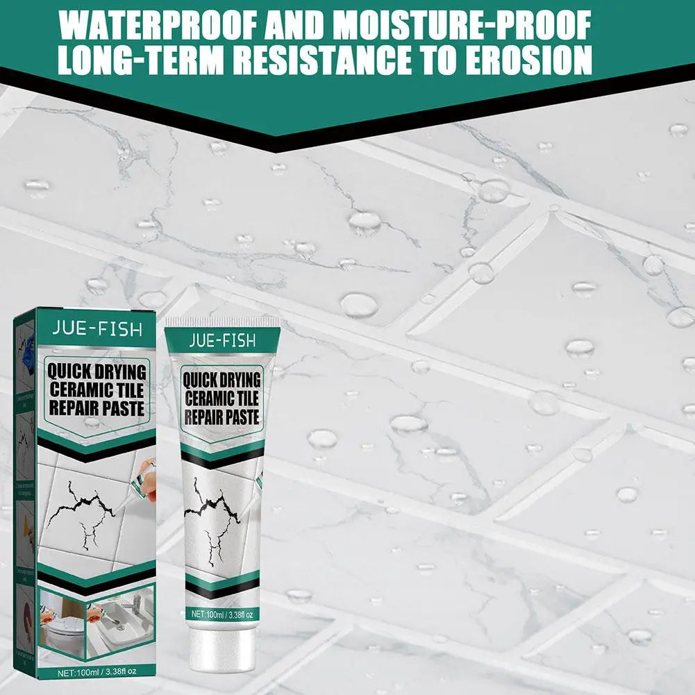 Tile And Ceramic Glaze Repair Paste Fix Tub Chips and Sink Cracks with Super Adhesion for Porcelain Ceramic Enamel