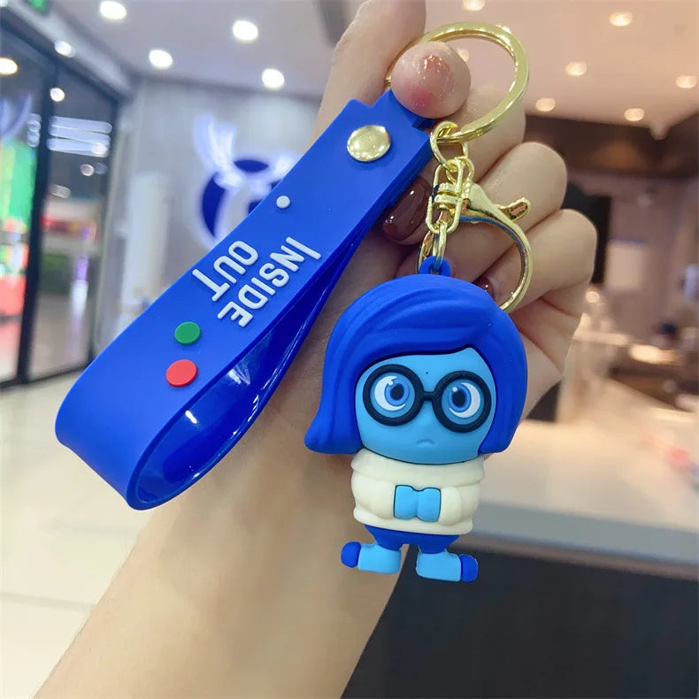 1-40PCS wholesale Inside Out 2 keychain Plush Cartoon Character keychain Pendant Personality Creative Glue Doll Small Pendant