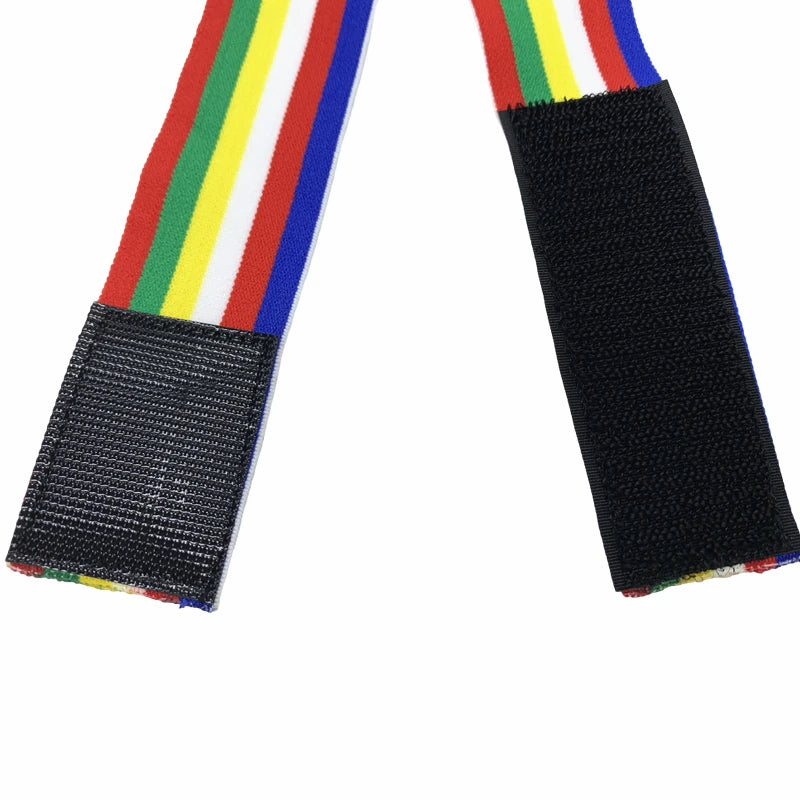 1PC 4cm Wide Rainbow Nylon Elastic Band Flat Adjustable Sewing Band for Wig Edges Hair Extensions Wrap Hairdressing Tool