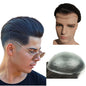 Toupee for Men 0.04mm Thin Skin PU Human Hair Prosthesis and Hair Units Hair Replacement System base 10*8