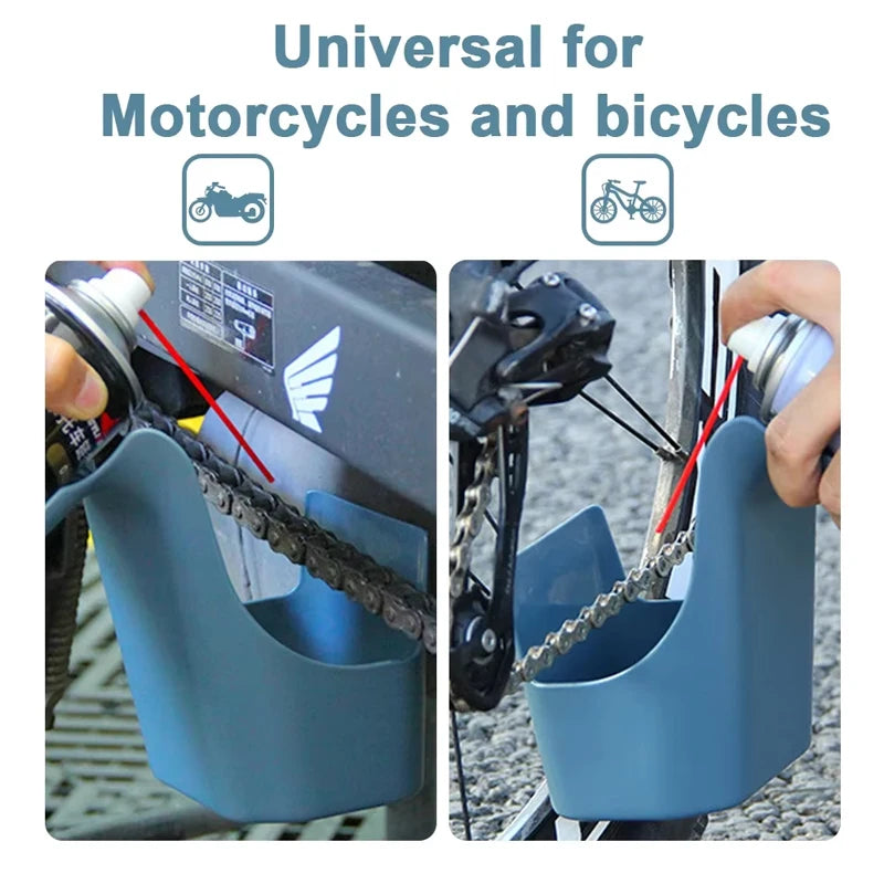 BLALION Motorcycle Bike Chain Oil Storage Tool Agent Widely Used Chain Anti-spray Tool Box Chain Cleaning Oil Splash-Proof Tool