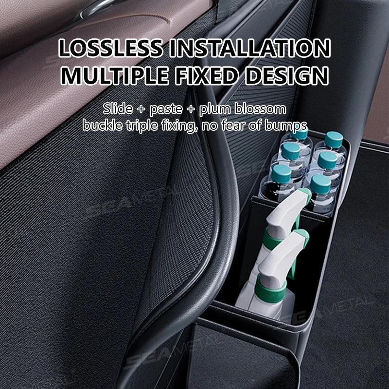 BLALION Car Trunk Hanging Storage Bag Back Seat Universal Large Capacity Leather Multi-pocket Auto Storage Cargo Rack Organizer