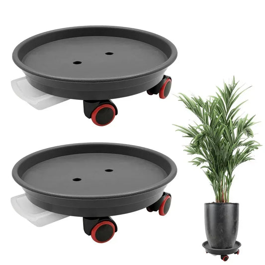 1pc Plant Caddy with Wheels 11.8" Plant Stand Heavy Duty Plant Dolly with Water Container