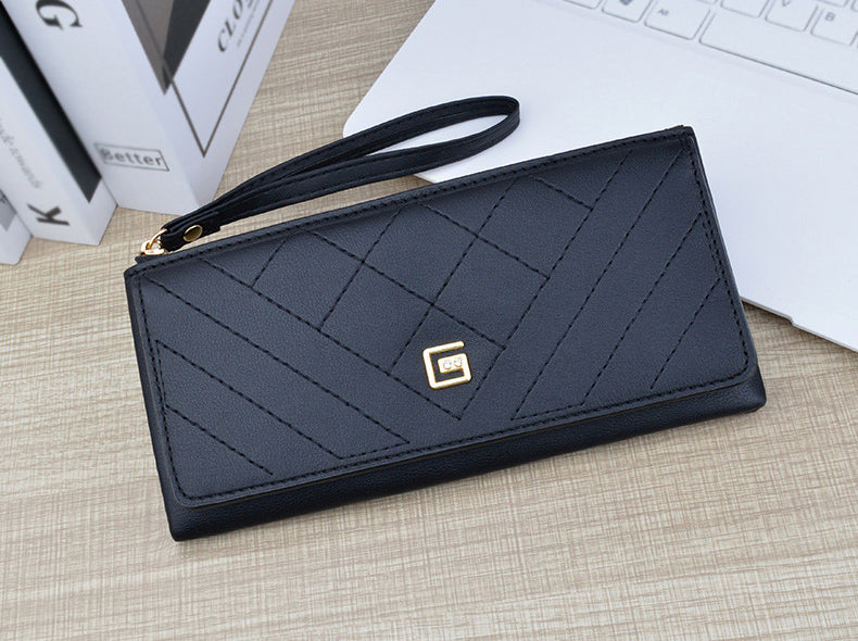 Women's Wallet Long Zipper Handheld Bag Fashionable, Simple, and Large Capacity Wallet Mom's Wallet Mobile Zero Wallet
