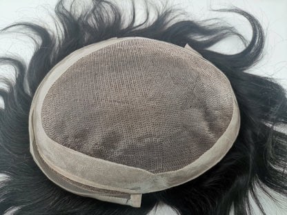 Toupee for Men Mono & NPU Human Hair Pieces Hair units Male Hair Replacement System Hair Prosthesis