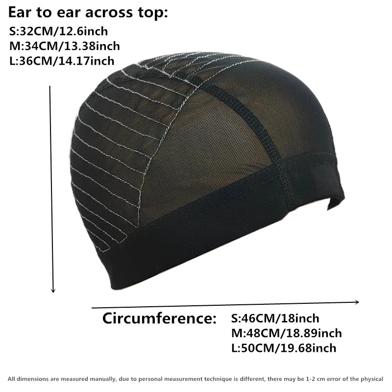 Guideline Map Dome Cap Perruque cheveux humain  hair styling tools  White line 13X4 Mesh wig u part wig cap Wig making  closure
