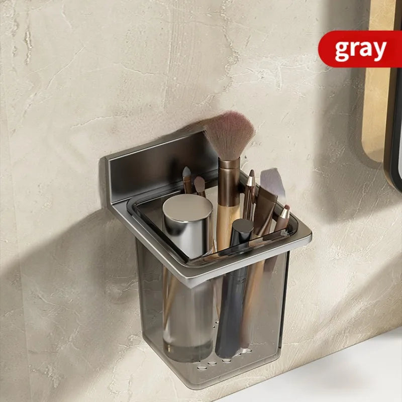 1PC Toothbrush Toothpaste Comb Storage Rack Bathroom Washbasin Toilet  Hole Free Shaver Storage Rack