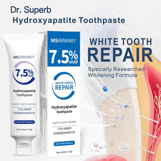 120g Hydroxyapatite Toothpaste,Gentle Mint,Breath Refreshing Whitening Toothpaste,Intensives Stain Removal Tooth Paste,Oral Care