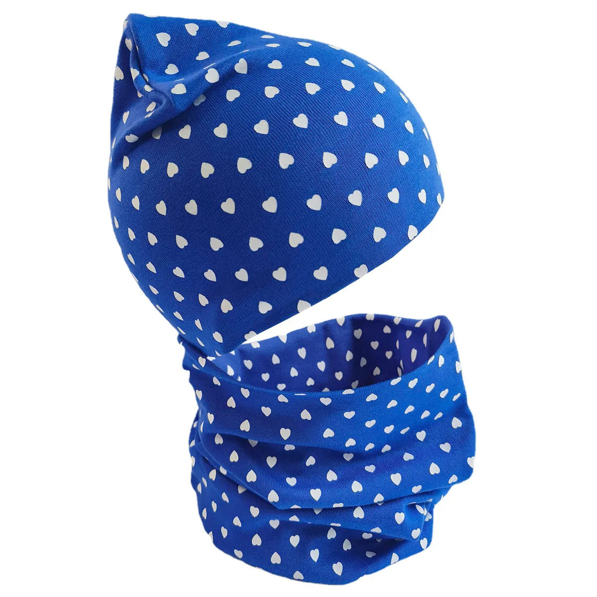 Spring Autumn 2PCS Baby Beanie Hat Scarf Stars Print Warm Toddler Hat Scarf for Girls and Boys Infant Hats Set Kids Skull Caps