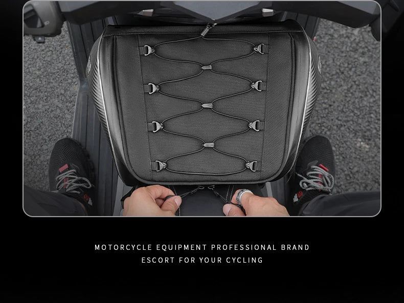 MOTOCENTRIC 20L Waterproof Motorcycle Back Seat Bags Reflective Design Motorbike Touring Tail Bag Moto Rear Seat Bags Saddlebags