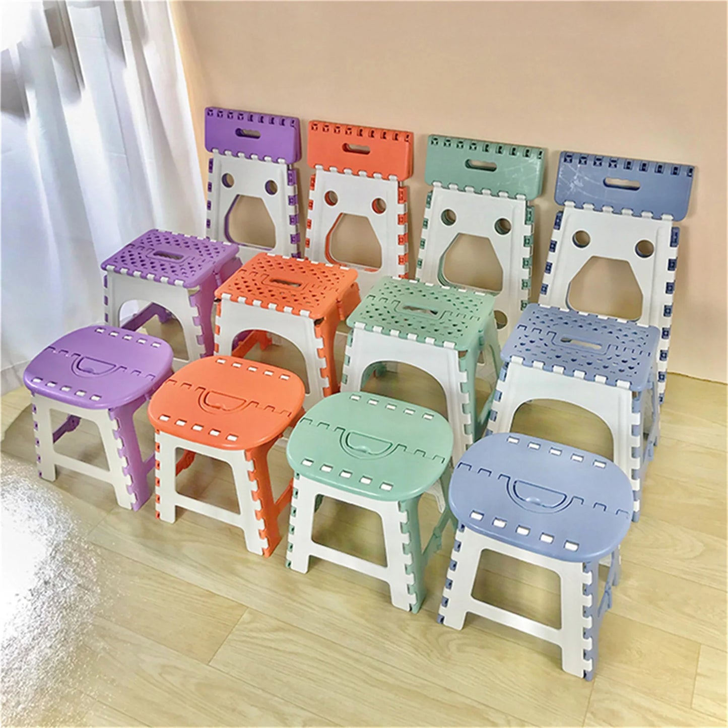 Foldable Stool Portable Outdoor Fishing Stool Creative Stall Plastic Small Bench Hand Showing Camp Folding Bench