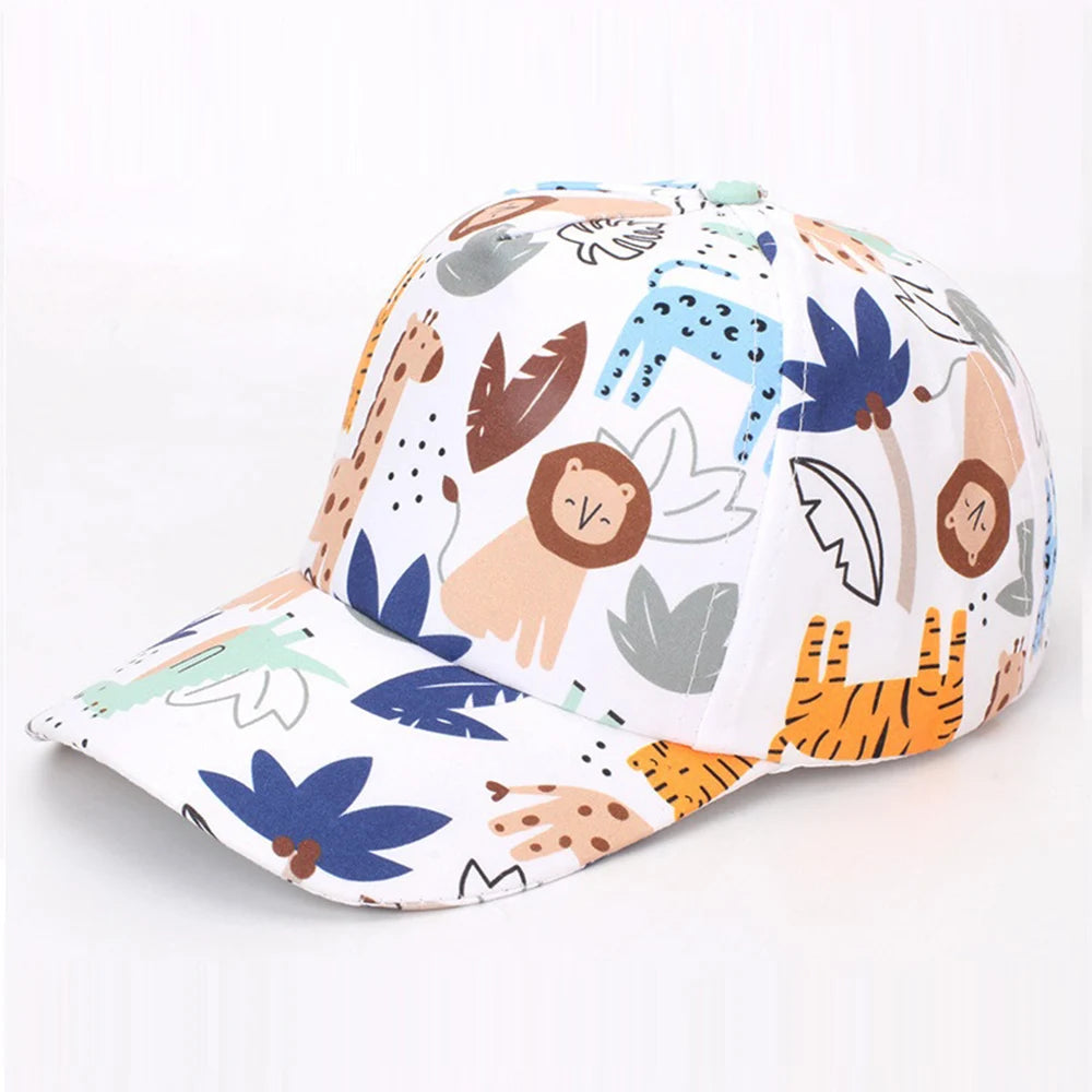 New Cartoon Animal Summer Baby Baseball Cap for Boys Girls Travel Sun Hat for Kids Children Beach Sun Cap Accessories