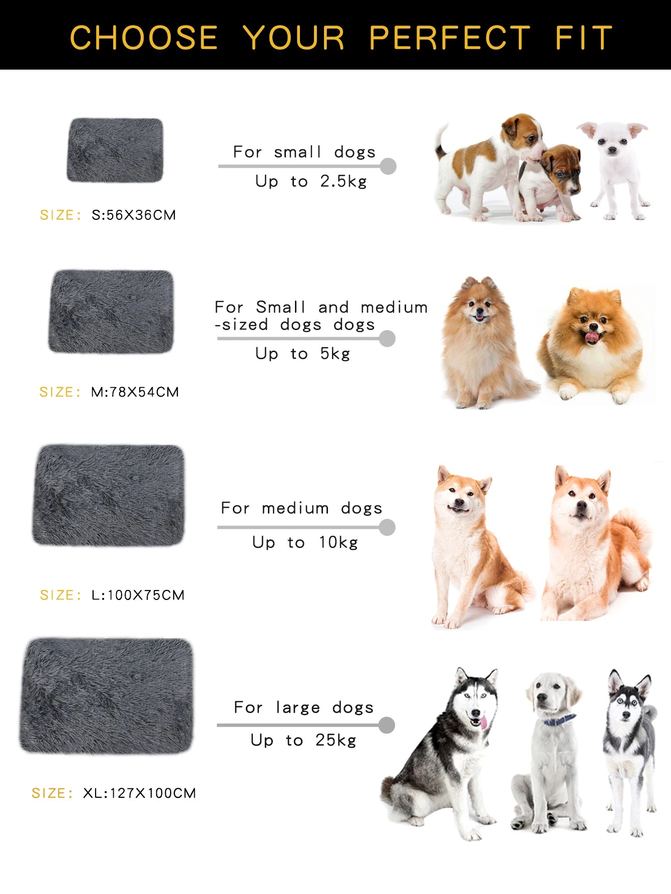 Dog Blanket Pet Bed Warm Beds for Dogs Medium Supplies Accessories Kennel Small Cats Large Basket Washable Puppy Plush Mat