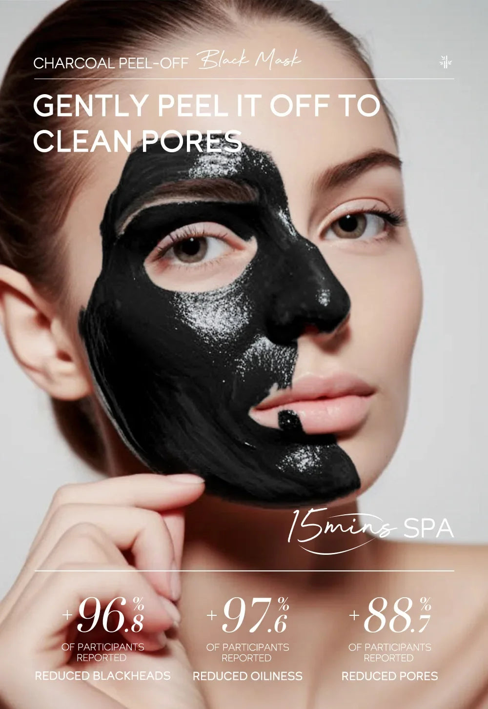 Bamboo Charcoal Fiber Mask Blackhead Removal Deep Mask Deep Cleansing Cleansing Exfoliating Mask Treatment 50g