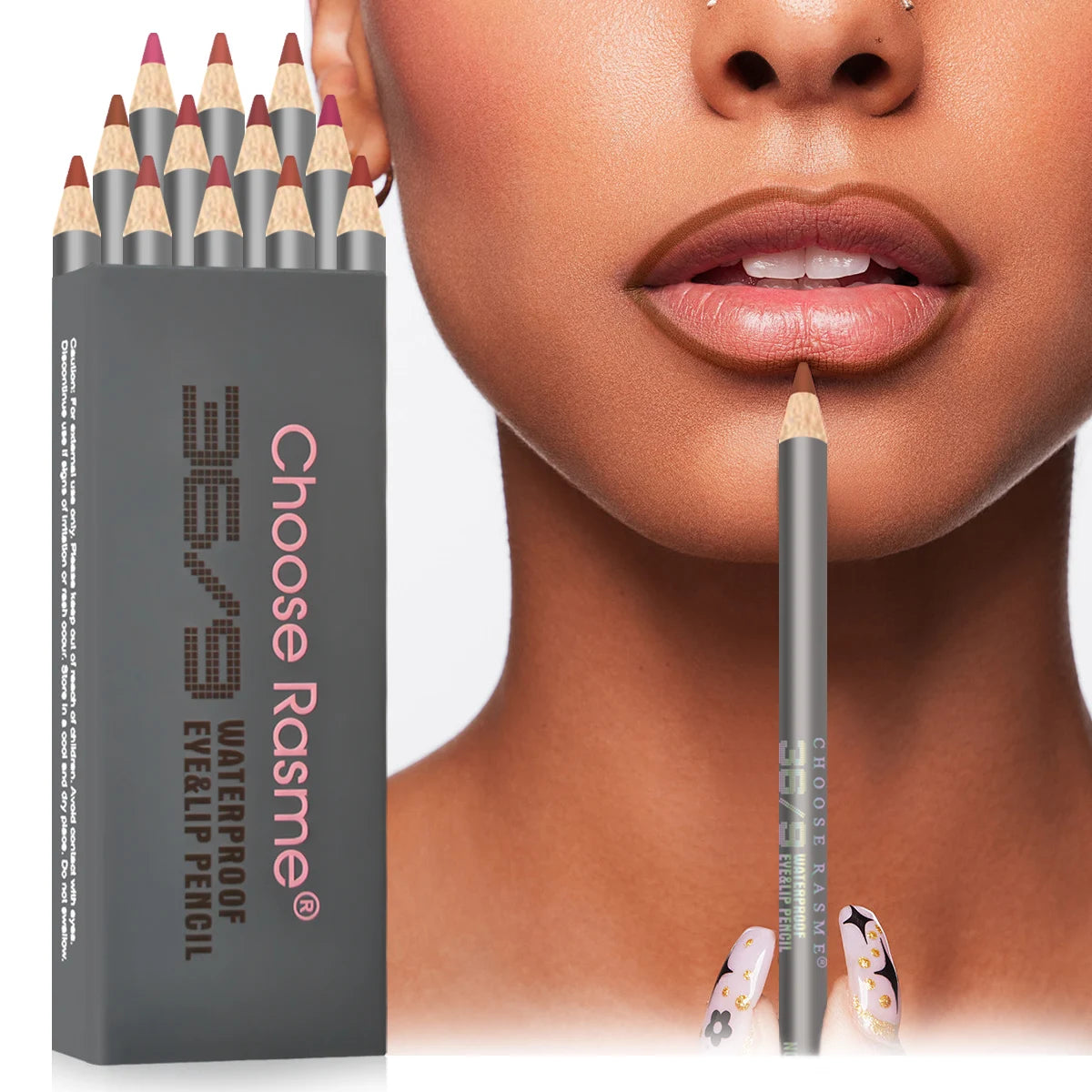Fog matte lipliner 12 piece suit waterproof and sweat proof cup lip gloss lipstick pen gift