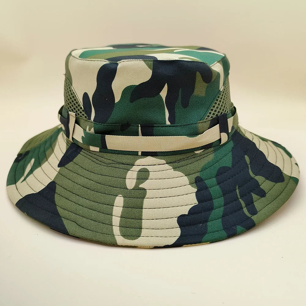 Summer Baby Sun Hat for Boys and Girls Outdoor Camouflage Anti UV Travel Hat Autumn Kids Beach Bucket Cap Hiking Caps 3-7 Years