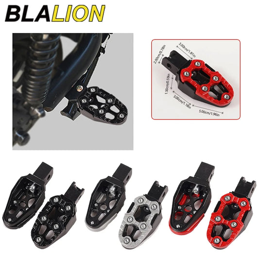 BLALION 1 Pair Universal Aluminum Alloy Footrest Pedals Angle Adjustable for Motorcycle Scooter ATV E-Bike Foot Rests Foot Pegs