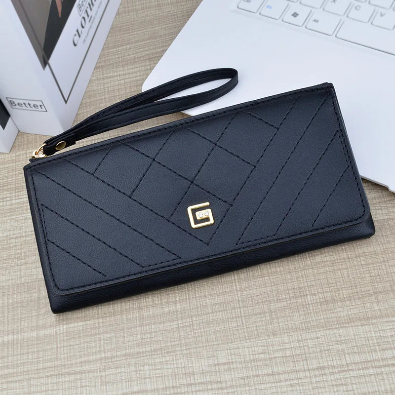 Women's Wallet Long Zipper Handheld Bag Fashionable, Simple, and Large Capacity Wallet Mom's Wallet Mobile Zero Wallet