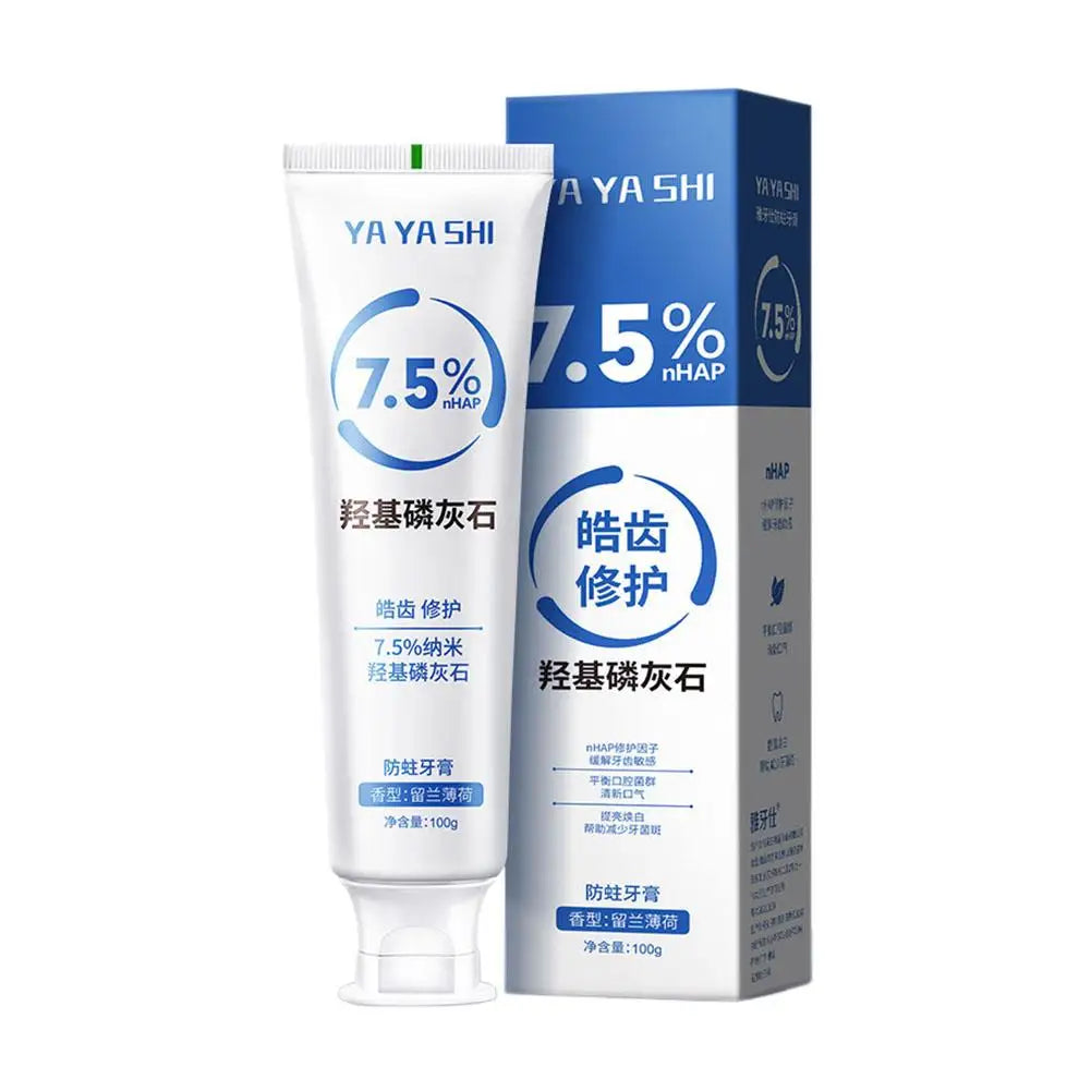 120g Hydroxyapatite Toothpaste,Gentle Mint,Breath Refreshing Whitening Toothpaste,Intensives Stain Removal Tooth Paste,Oral Care