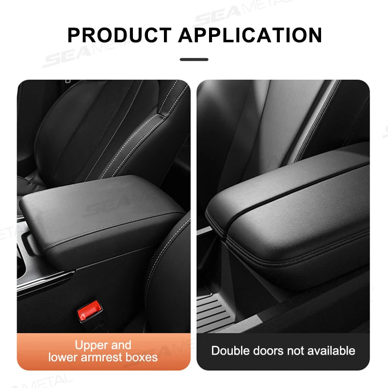 BLALION Car Armrest Mat Height Increase Pad Car Tissue Storage Box Cup Holder Armrest Protect Cushion Elbow Support Arm Cover