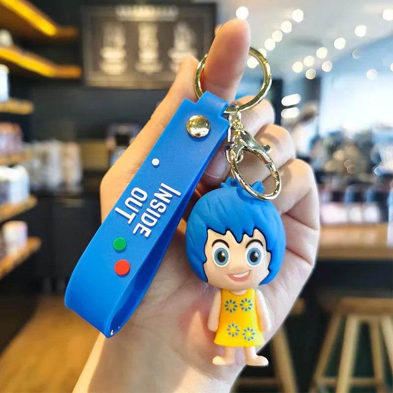 1-40PCS wholesale Inside Out 2 keychain Plush Cartoon Character keychain Pendant Personality Creative Glue Doll Small Pendant