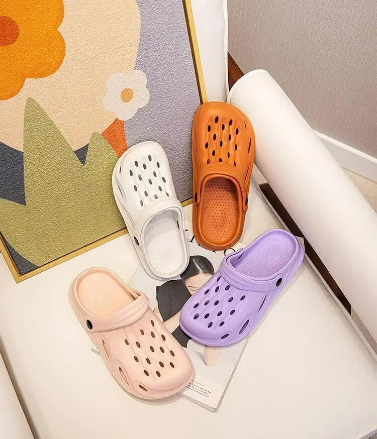 Clogs Women Sandals Summer Casual EVA Lightweight Outdoor Women's Shoes Anti Slip Thick Sole Beach Slides Couple Garden Shoes