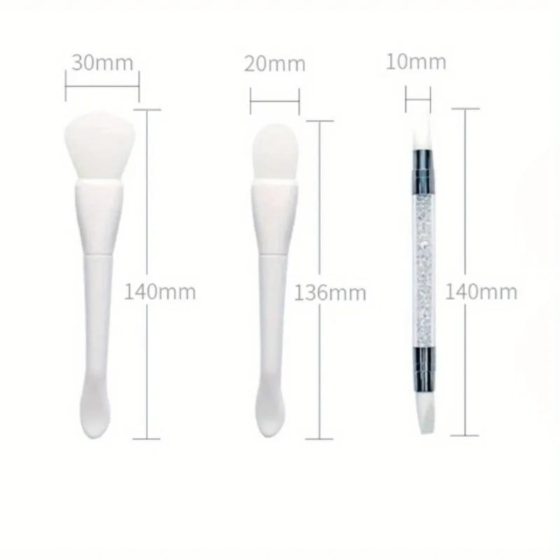 3Pcs/Set Seal Stamp Wax Spoon Cleaning Tool Soft Silicone Spoon Melting Wax Spoon Cleaner Wedding Invitation Clear Stamps Tool