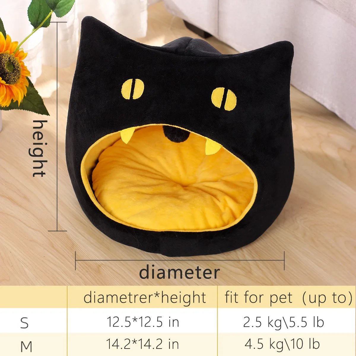 Cats Bed Halloween Goods Warm Houses and Habitats Winter Pet Christmas Puppy Accessories Dog All Kitten Supplies House Accessory