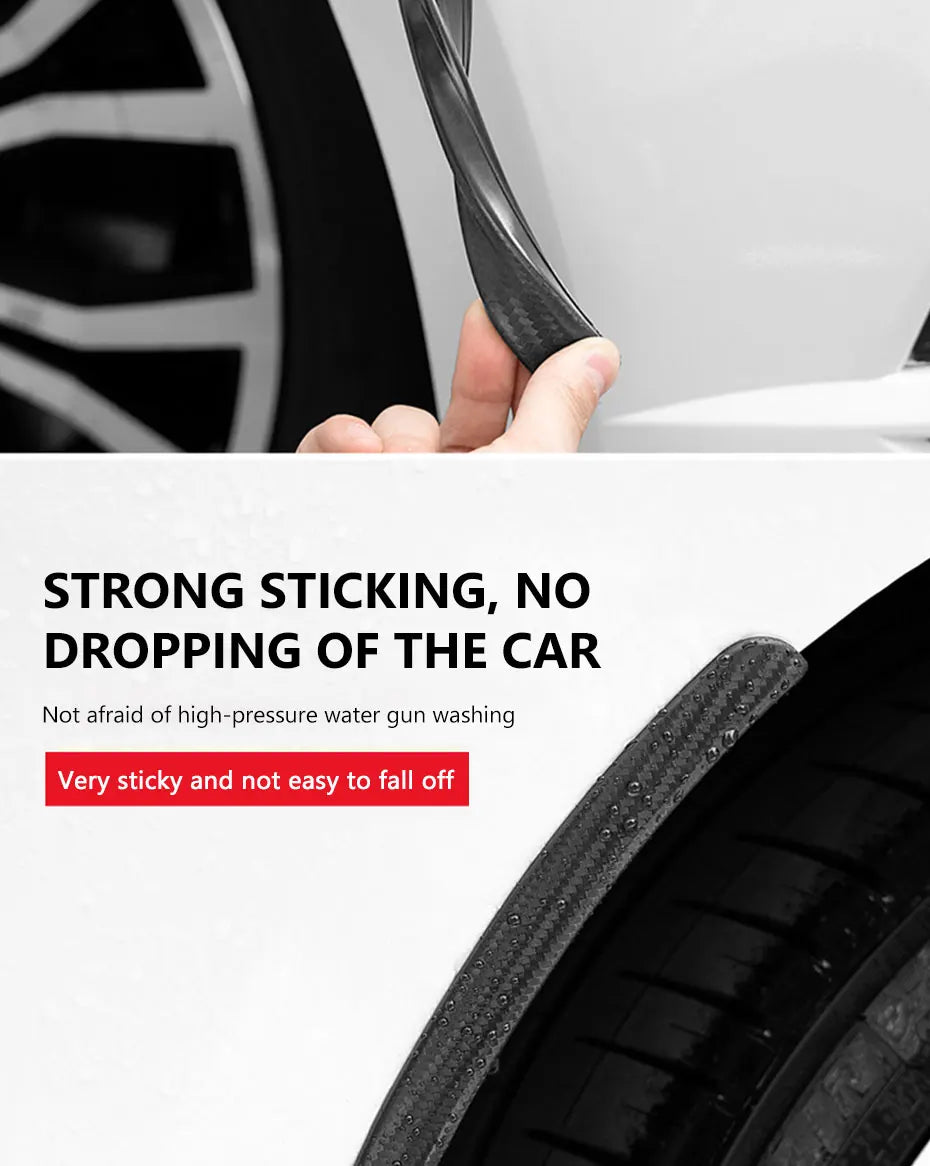 BLALION Car Fender Protector Strip Universal Front Tyre Strip Anti Scratch Protector Wheel Tyre Eyebrow Mud Guard Glue Stickers
