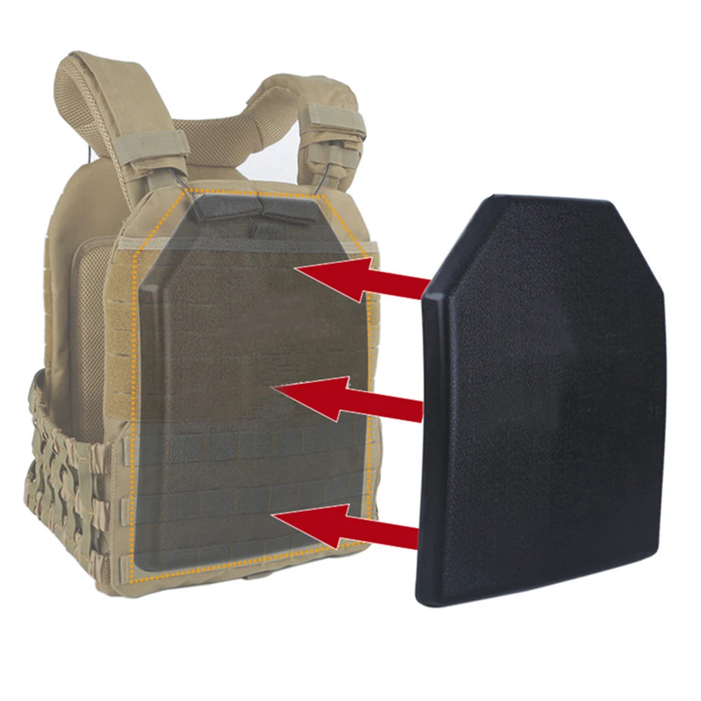 2pcs Tactical Vest EVA Plates Body Carrier Vests SAPI Shock Plate for Outdoor Hunting Airsoft Paintball War Game Protective