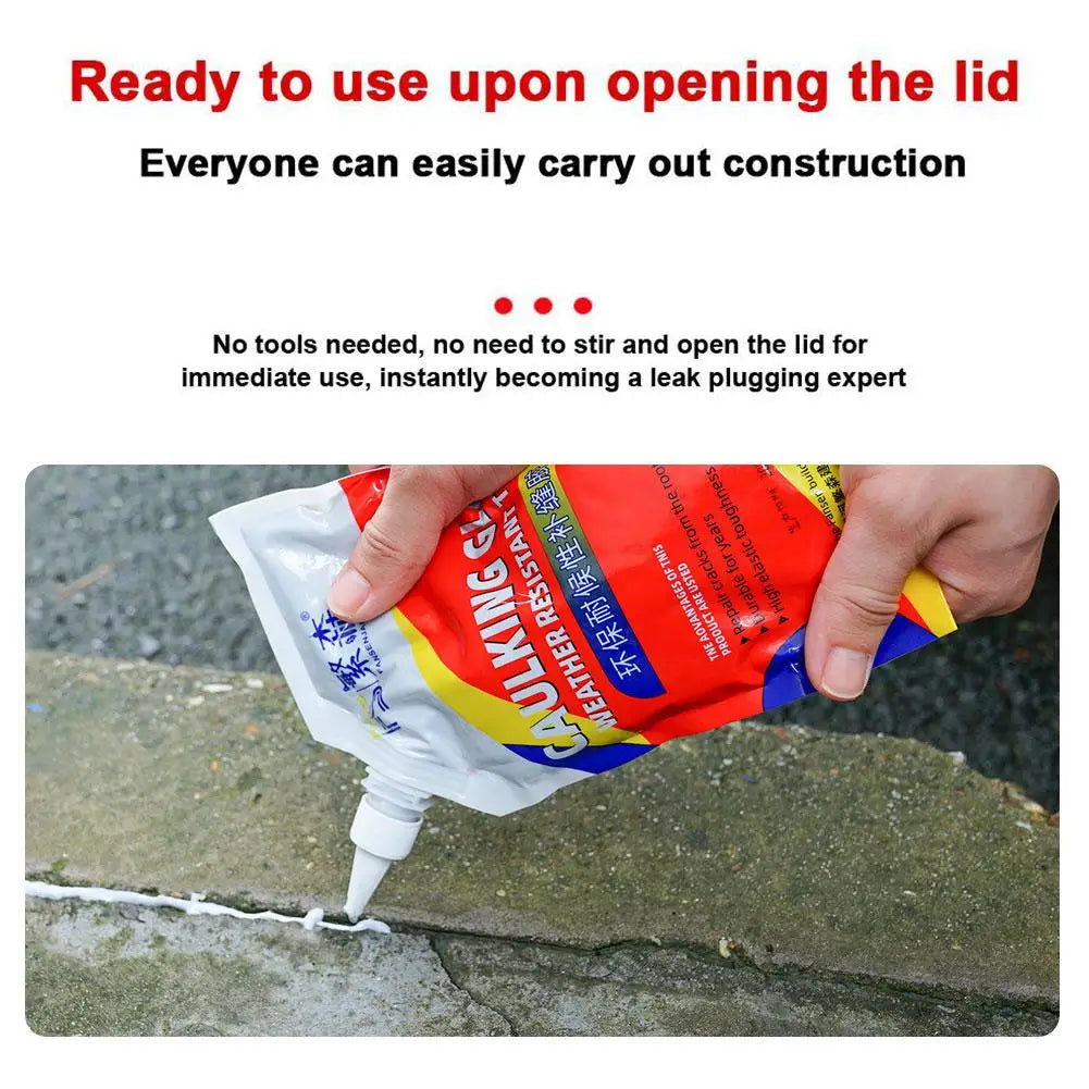 500g Cement Crack Repair Sealant Glue With Gloves Roof Wall Floor Leak Filling Sealing Waterproofing Materials Set