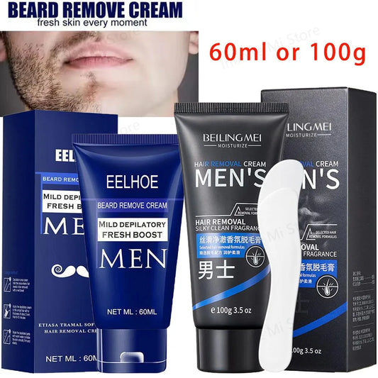 Hair Removal Cream Men And Women Painless Smooth And Refreshing Reshaping Confidence Enjoy Silky Skin 60ml/100g