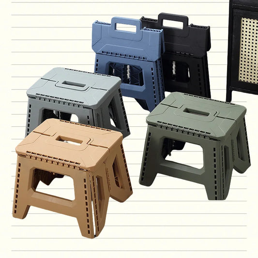 Folding stool, kindergarten low thickened maza stool, outdoor camping chair, household portable stall small bench