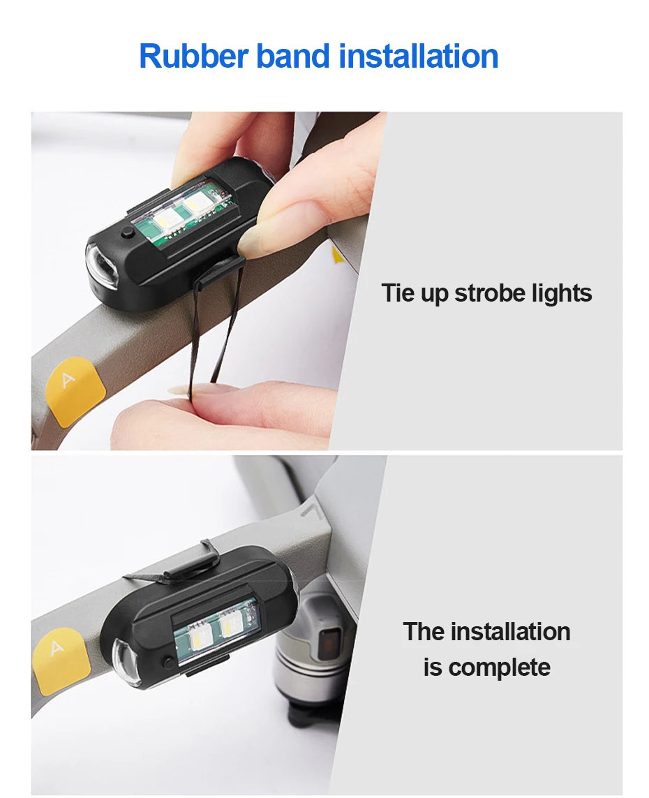 BLALION Motorcycle Light Drone Strobe Light USB LED Anti-Collision Bike Aircraft Night Flying Mini Flashing Warning Signal Light