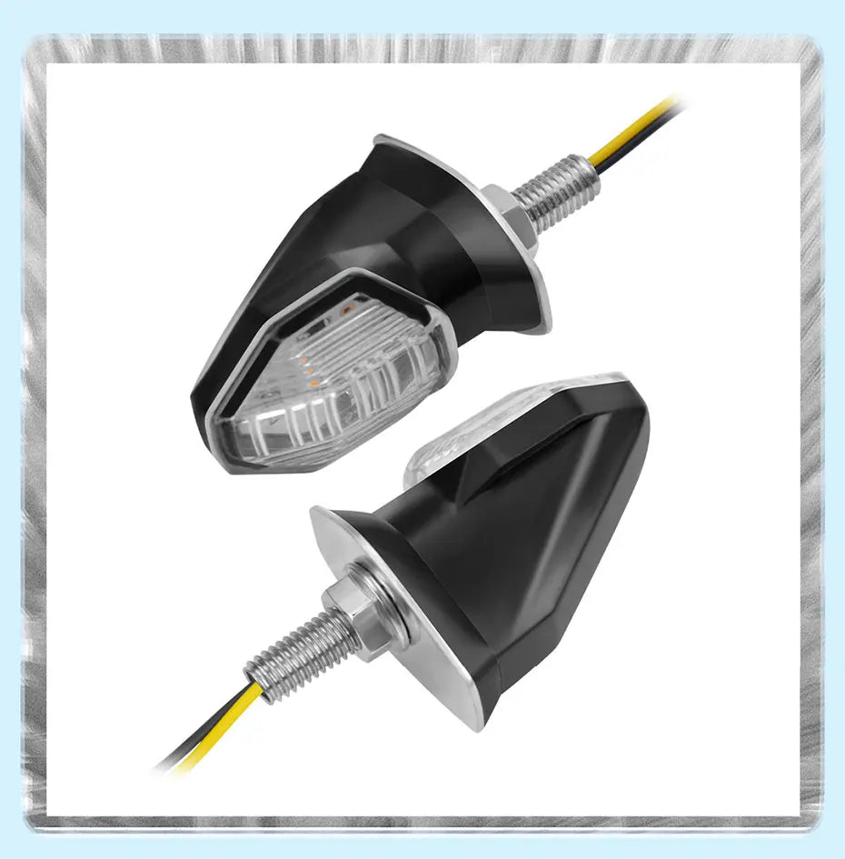 BLALION 2PCS Motorcycle Turn Signal Light LED Amber Lamp Turn Signals Indicators Flashers 12V Flasher Lamp Motorbike Accessories