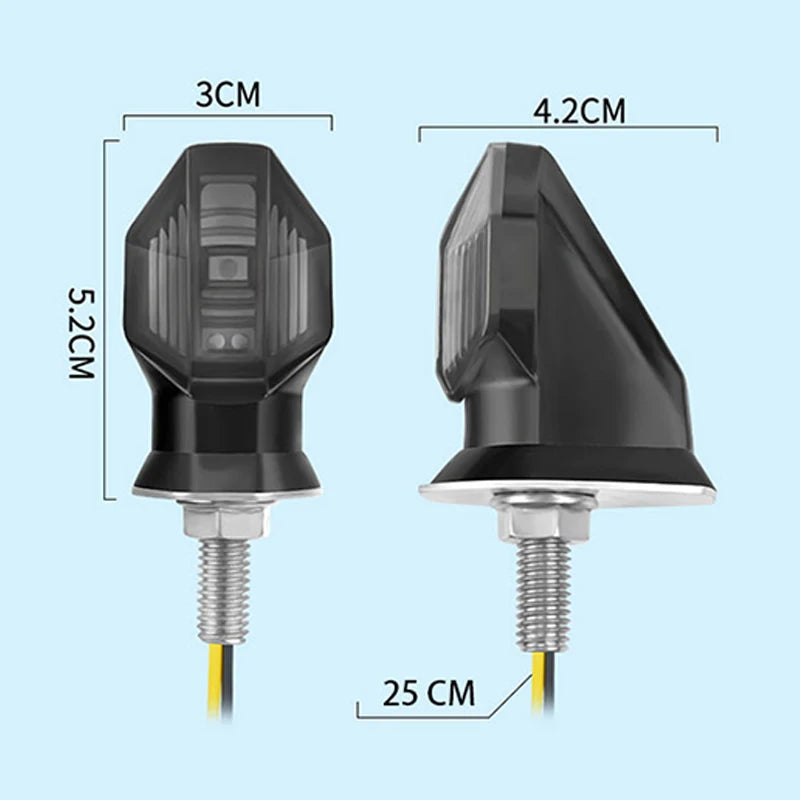 BLALION 2PCS Motorcycle Turn Signal Light LED Amber Lamp Turn Signals Indicators Flashers 12V Flasher Lamp Motorbike Accessories